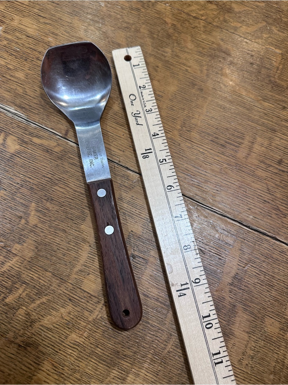 Vernco ice cream Wood-Handled Stainless Serving Spoon